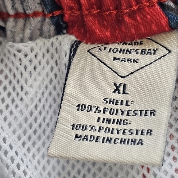 ST. JOHN'S BAY TROPICAL LEAVES SWIM TRUNKS - Picture 5 of 6